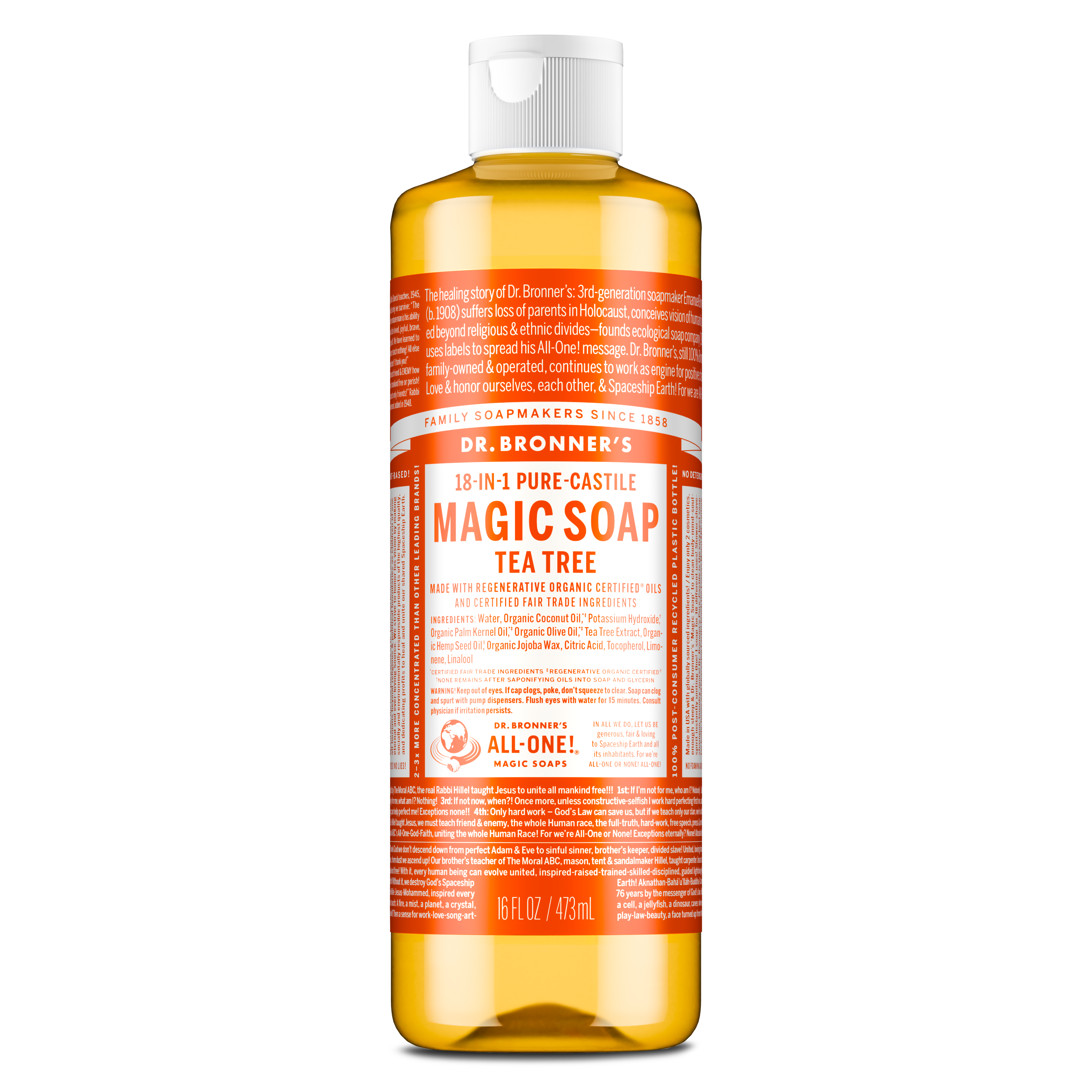 Dr. Bronner's Pure-Castile Liquid Soap - Tea Tree