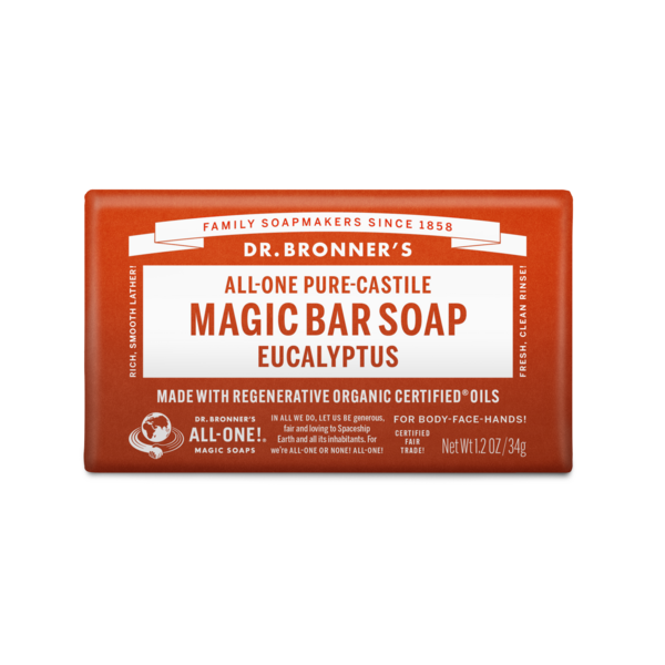 Dr. Bronner's Pure-Castile Bar Soap - Eucalyptus - 140g