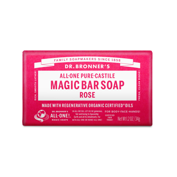 Dr. Bronner's Pure-Castile Bar Soap - Rose - 140g