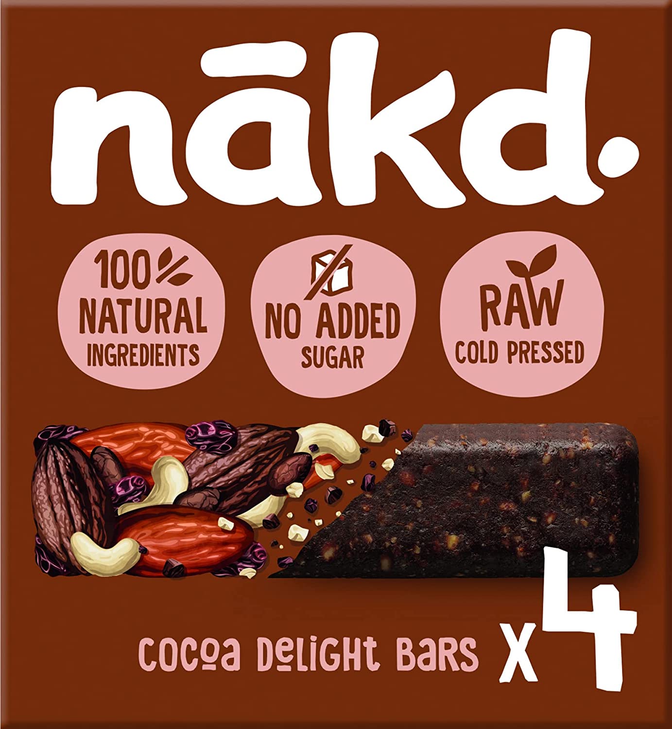 Nakd Cocoa Delight Multipack bar 12x(4x30g)