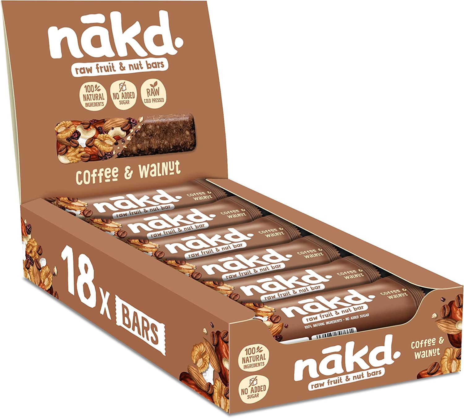 Nakd Coffee Walnut bar 18x35g