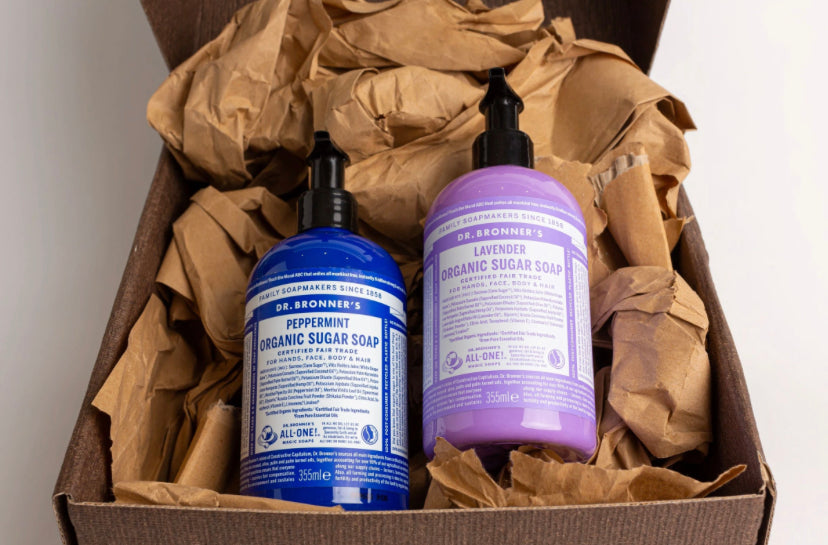Dr Bronner's Organic Sugar Soap Gift Set 355ml (Lavender & Peppermint)