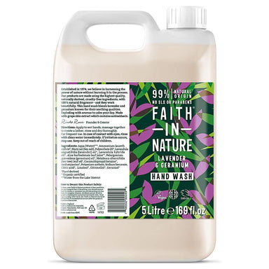 Faith In Nature - Lavender & Geranium Hand Wash 5L