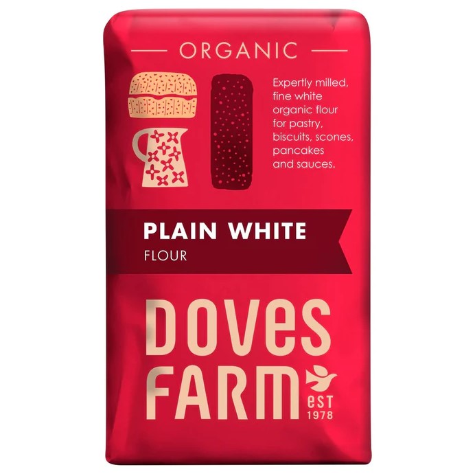 Bulk Flour - Doves Farms Plain White Flour (Org) 5x1kg