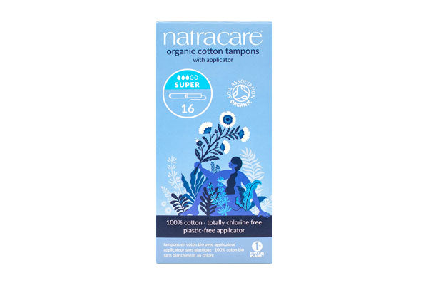 Natracare	Cotton Applicator Tampons Super	12x16Pce