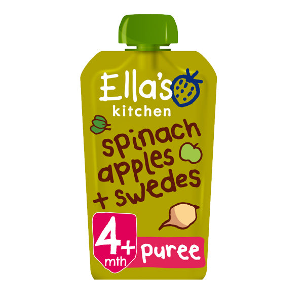 Ellas Kitchen Spinach Apple Swede Baby Food (Org) 7x120g