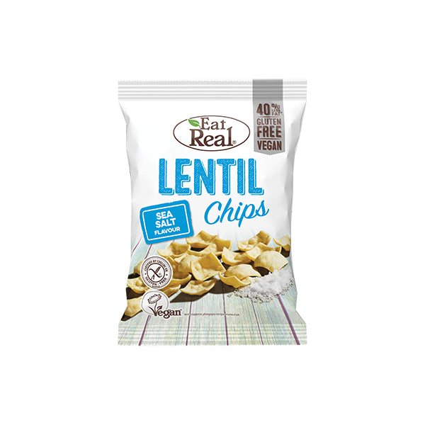 EAT REAL - Lentil Sea Salted Chips LARGE 10x113g