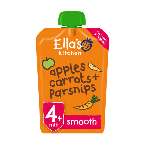 Ellas Kitchen Carrot, Apple & Parsnip Baby Food (Org) 7x120g