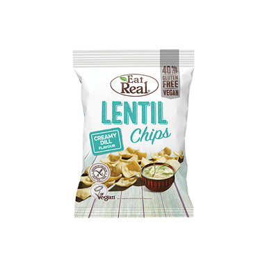 EAT REAL - Lentil Creamy Dill Chips 12x40g