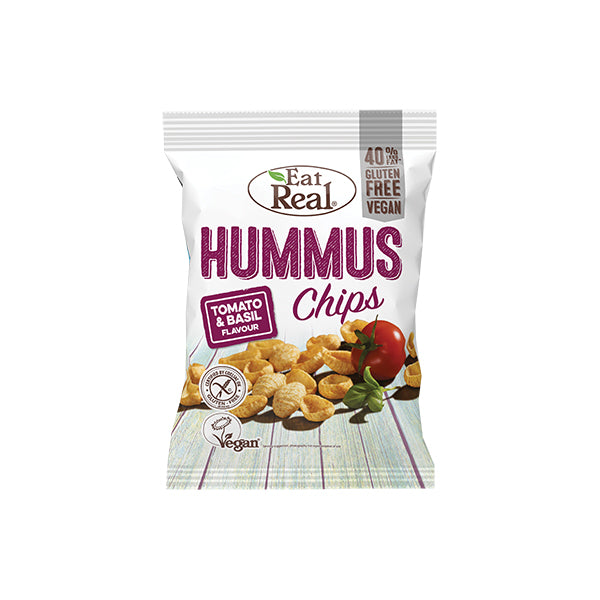 EAT REAL - Hummus Tomato Basil Chips 12x45g