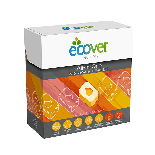 Ecover All-In-One Dishwasher Tablets 6x(22x20g) & 5x(70x20g)
