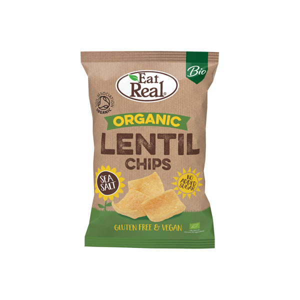 EAT REAL - Lentil Sea Salt Chips 12x40g