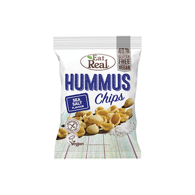 EAT REAL - Hummus Sea Salted Chips LARGE 10x135g