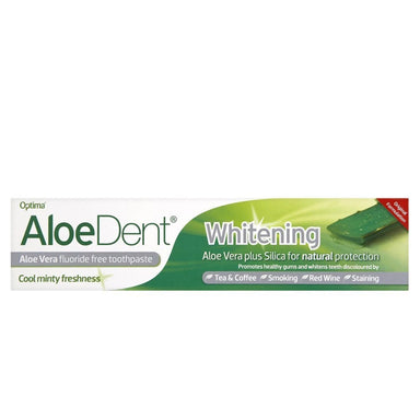 Aloe Dent Whitening AV Toothpaste w Silica 1x100ml single Flouride free