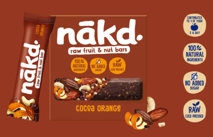 Nakd Cocoa Orange bar 18x35g