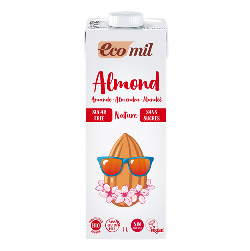 ECOMIL - Almond Milk Nature SF (Org) 6x1L