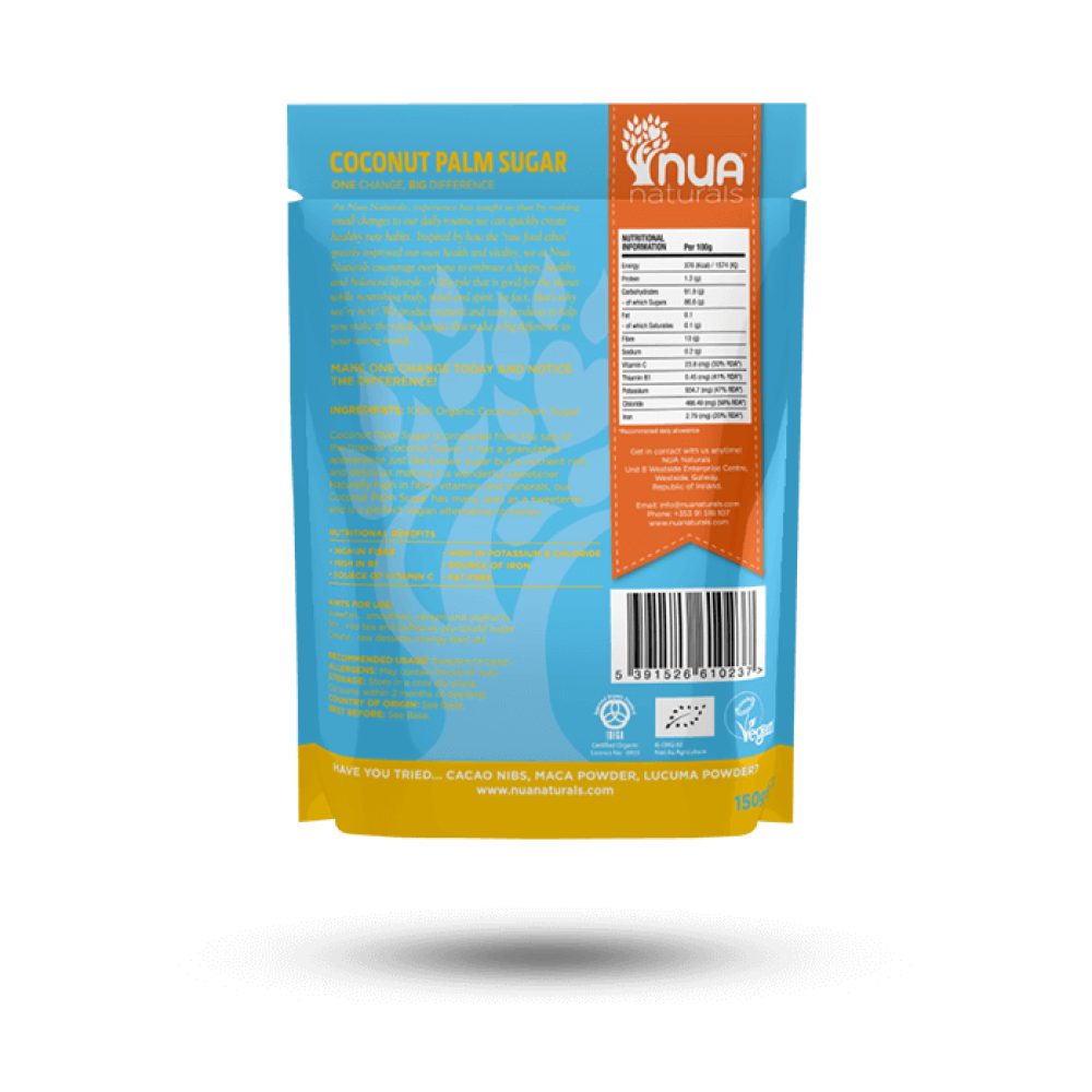 blonde coconut palm sugar NUA Naturals